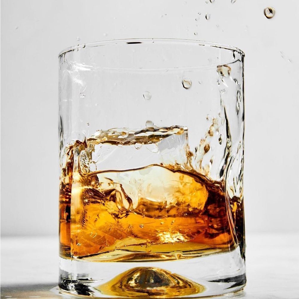 Crate&Barrel Impressions 12-Oz. Double Old-Fashioned Glass Set of 4 NWT